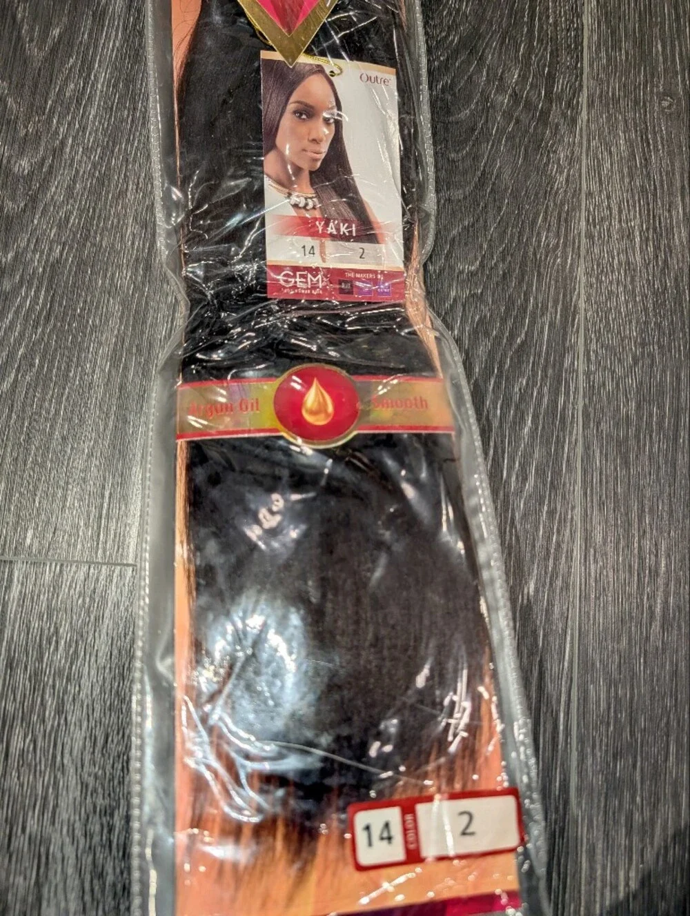 GEM 100% Human Hair Yaki Weave - Natural Black (14)